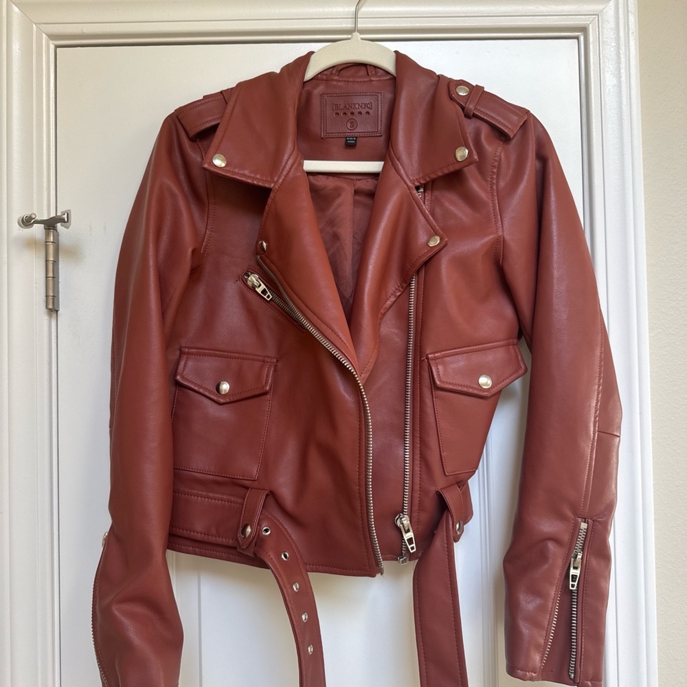 Blank NYC Rust Leather Jacket